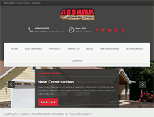 Tablet Screenshot of abshierconstruction.com